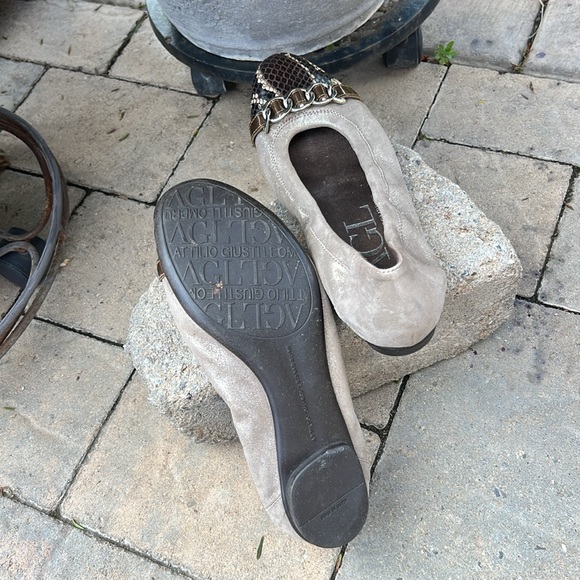 AGL tan gray ballet flat 38 - Picture 5 of 12